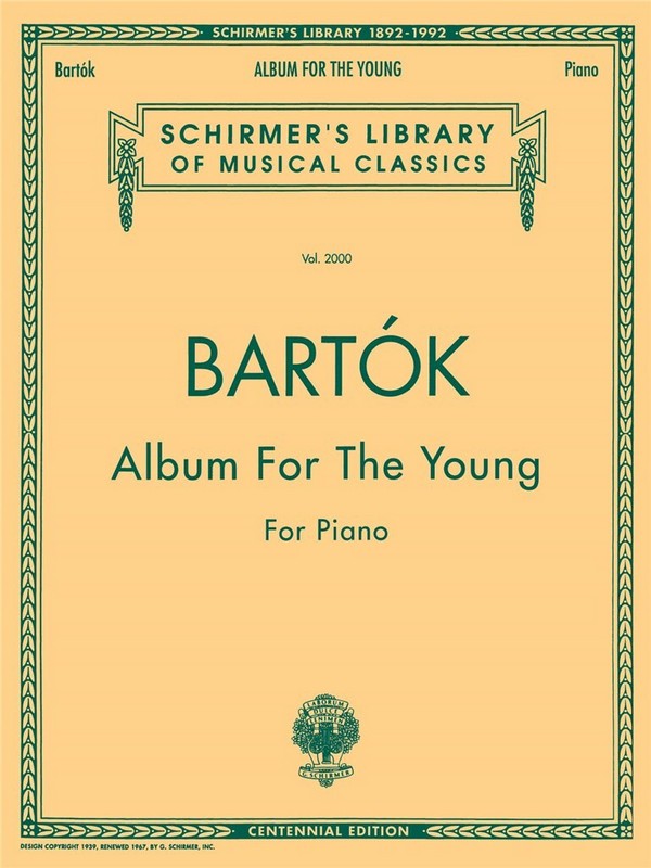 Béla Bartók, Album for the Young&nbsp;&nbsp;Klavier&nbsp;&nbsp;Buch