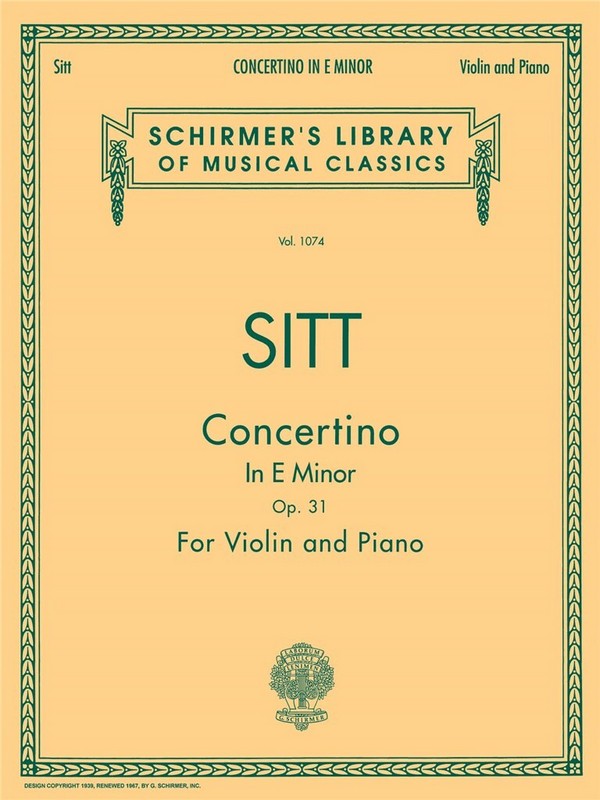 Concertino in E Minor op.31  for violin and piano  