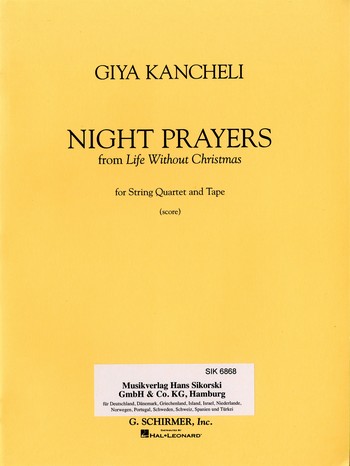 Night Prayers  for string quartet and tape  score
