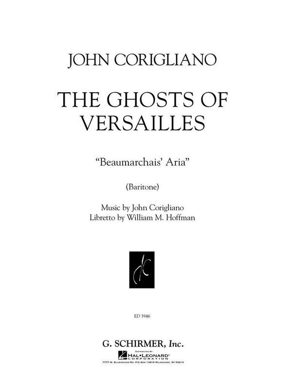 John Corigliano, Beaumarchais' Aria&nbsp;&nbsp;Baritone Voice and Piano&nbsp;&nbsp;Buch