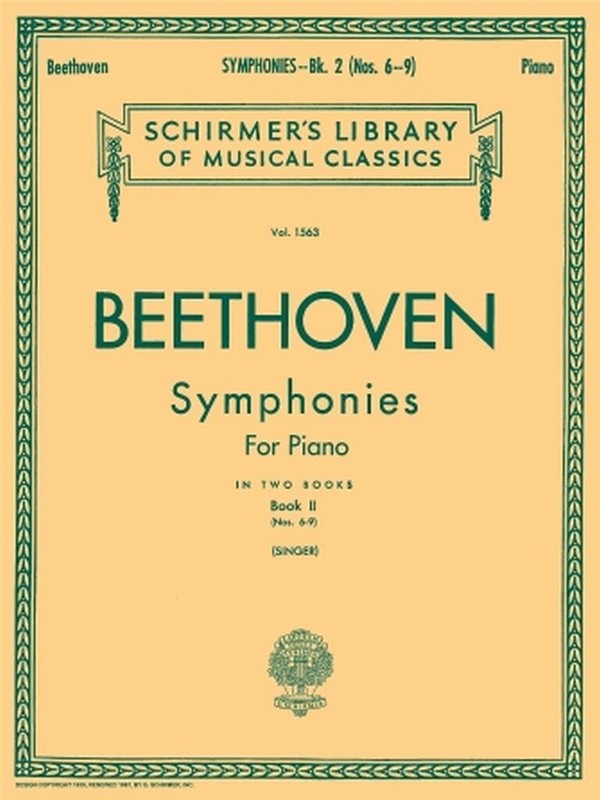 Ludwig van Beethoven, Symphonies Book 2 Nos. 6-9&nbsp;&nbsp;Klavier&nbsp;&nbsp;Buch