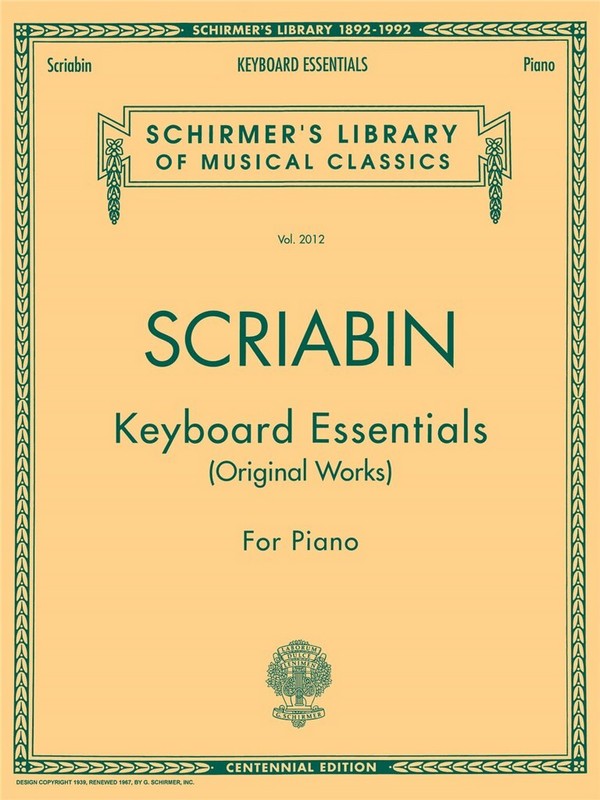 KEYBOARD ESSENTIALS ORIGINAL  WORKS FOR PIANO  