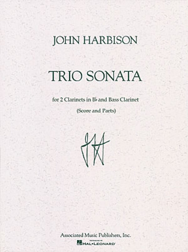 Trio Sonata  for 2 clarinets in bb and bass clarinet  score and parts