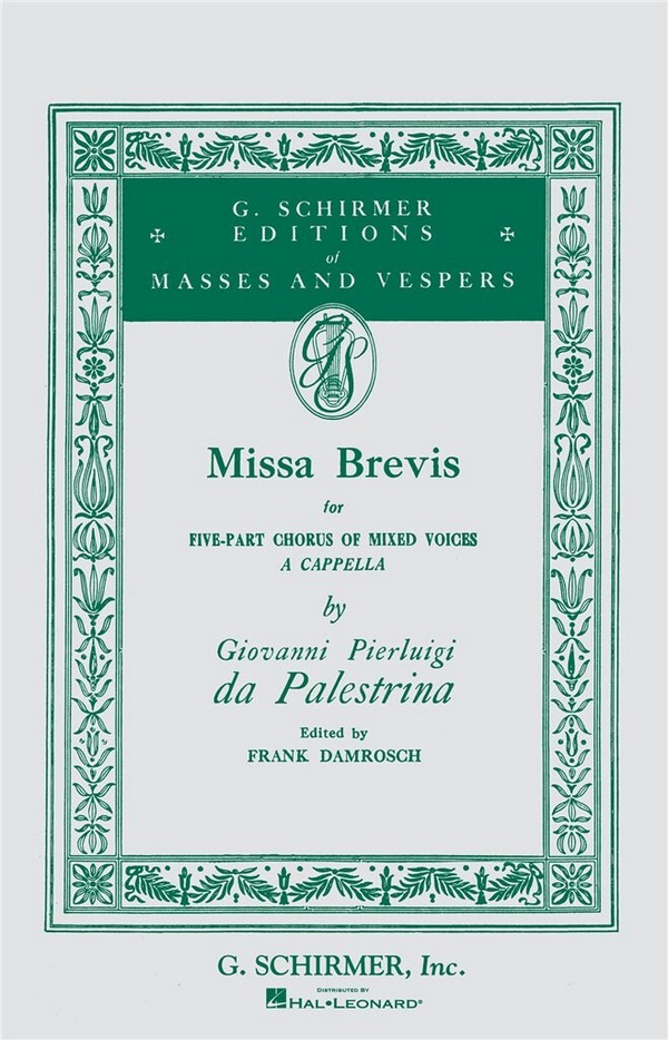 Missa Brevis in F  for 5-part mixed choir a cappella  choral score