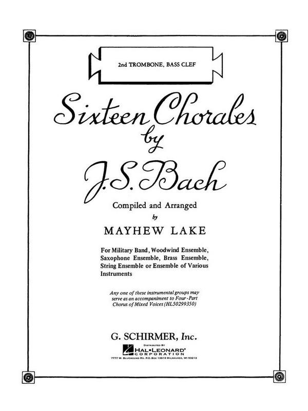 Johann Sebastian Bach, Sixteen Chorales - Trombone II&nbsp;&nbsp;Posaune&nbsp;&nbsp;Stimme