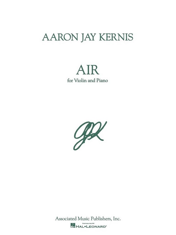 Aaron Jay Kernis, Air (Violin and Piano)  Violine und Klavier  Buch