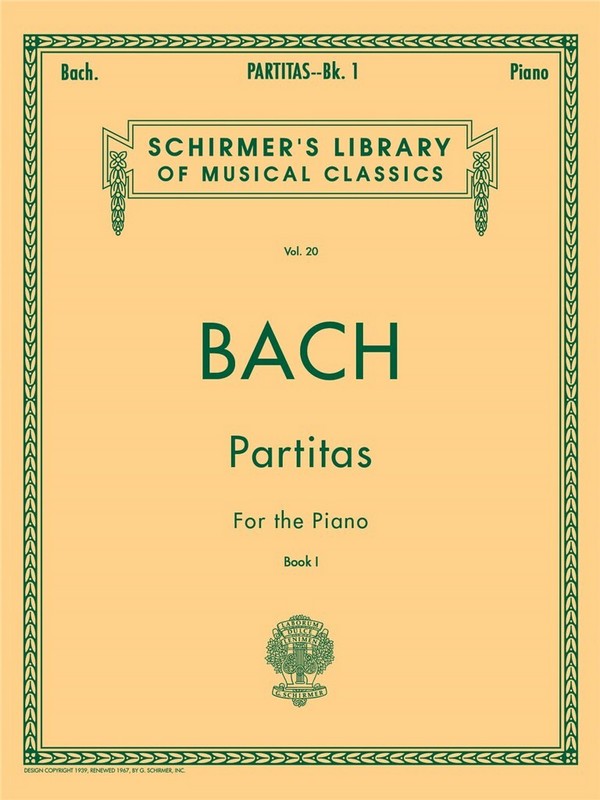 Johann Sebastian Bach, Partitas Book 1&nbsp;&nbsp;Klavier&nbsp;&nbsp;Buch