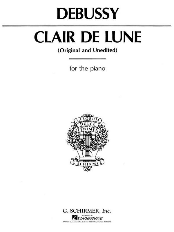 Claude Debussy, Clair de Lune&nbsp;&nbsp;Klavier&nbsp;&nbsp;Buch
