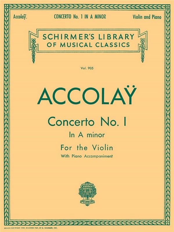 Concerto a minor no.1 for  violin and piano  