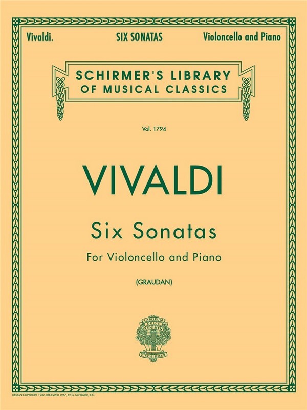 6 Sonatas for violoncello and  piano  