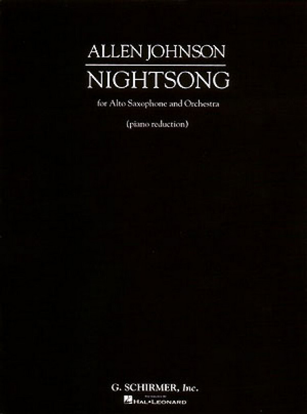 A Johnson, Nightsong  Altsaxophon und Klavier  Buch