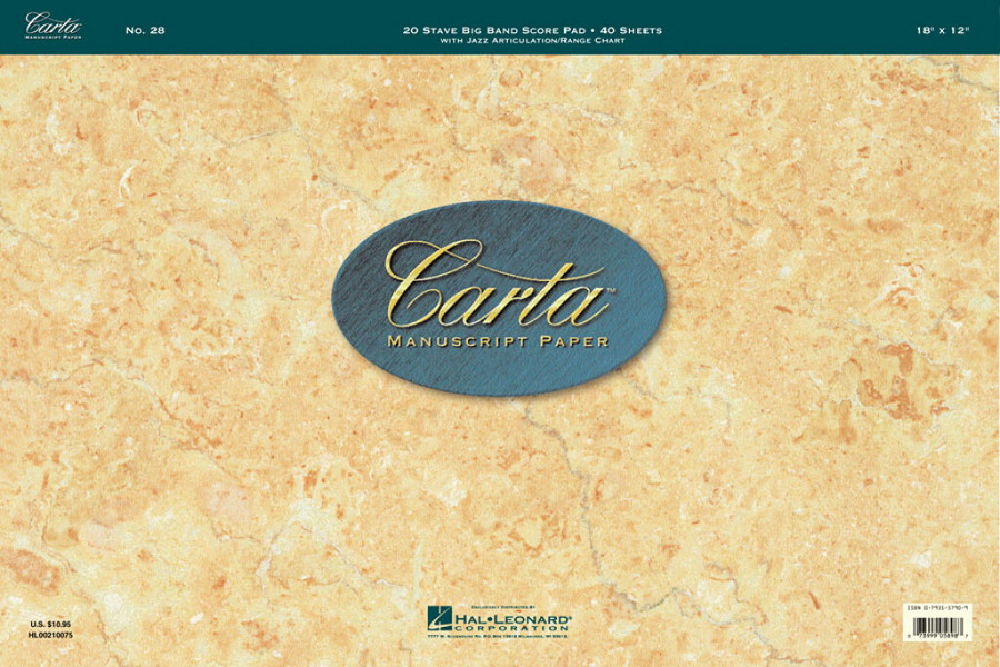 Carta Manuscript Paper No. 28 - Professional&nbsp;&nbsp;&nbsp;&nbsp;Buch
