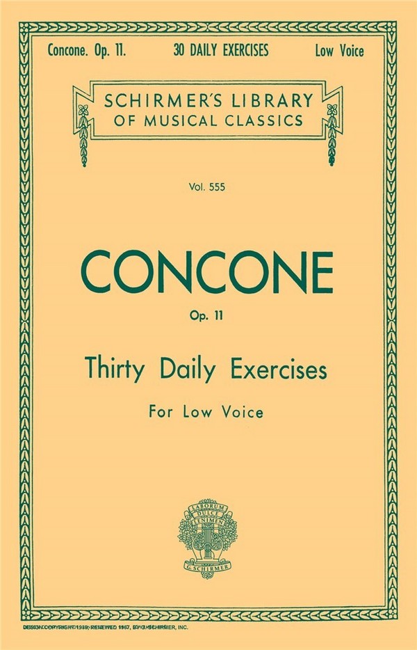 30 daily Exercises op.11  for low voice and piano  