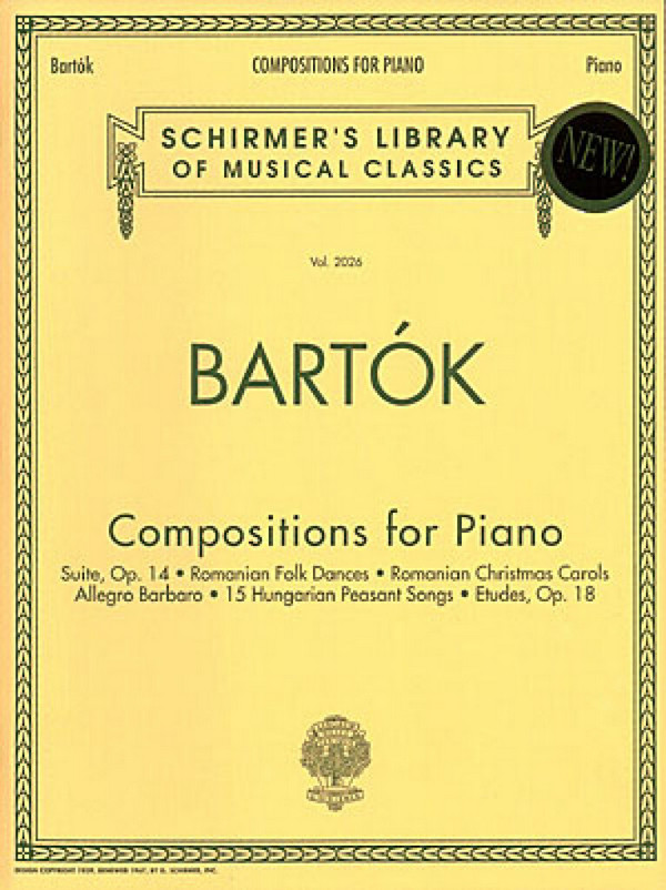 Béla Bartók, Compositions for Piano&nbsp;&nbsp;Klavier&nbsp;&nbsp;Buch