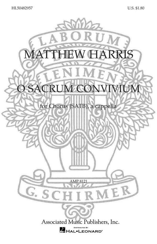 Matthew Harris, O Sacrum Convivium&nbsp;&nbsp;SATB a Cappella&nbsp;&nbsp;Chorpartitur