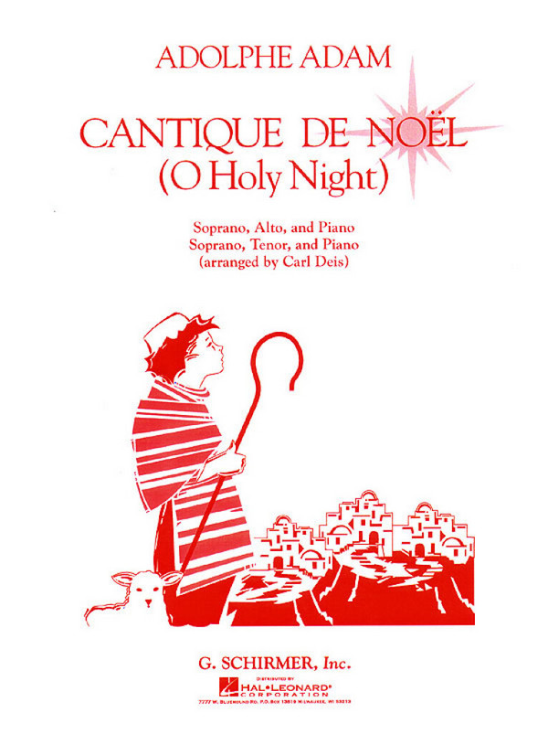 Cantique de Noel für 2 Singstimmen  (SA und ST) und Klavier (en/fr)  