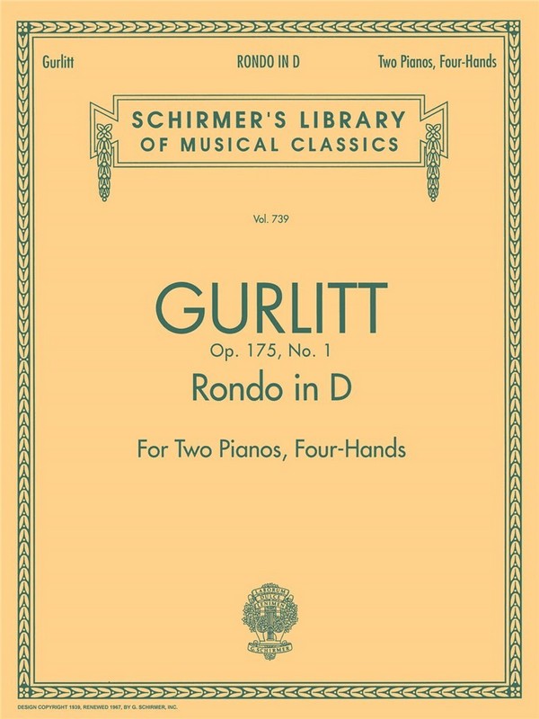 Rondo in D op.175 no.1  for 2 pianos for 4 hands  parts