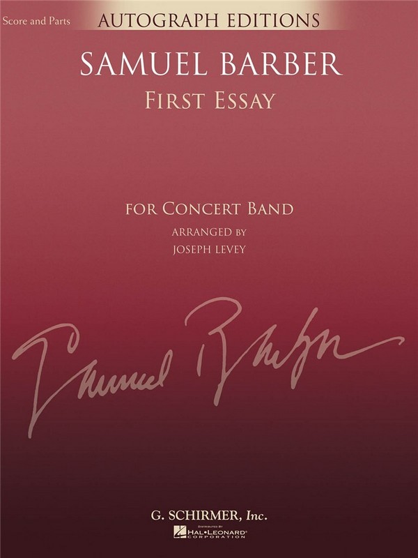 Samuel Barber, First Essay&nbsp;&nbsp;Concert Band&nbsp;&nbsp;Partitur + Stimmen