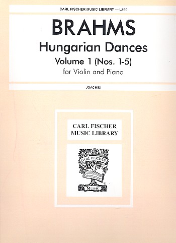 Hungarian Dances vol.1 (nos.1-5):&nbsp;&nbsp;for violin and piano&nbsp;&nbsp;