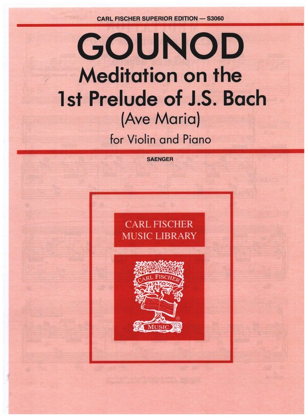 Meditation on the first prelude of J.S. Bach (Ave Maria)  for violin and piano  