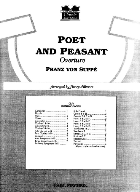 Franz von Suppe Poet and Peasant (Overture)&nbsp;&nbsp;Blasorchester&nbsp;&nbsp;Direktion