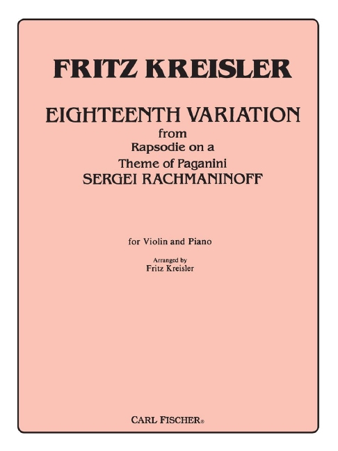 18. Variation from Rhypsody  on a theme of Paganini  for violin and piano
