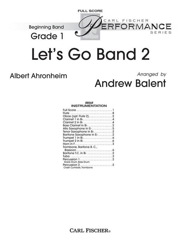 Albert Ahronheim Let's Go Band 2&nbsp;&nbsp;Blasorchester&nbsp;&nbsp;Partitur