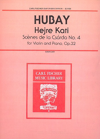 Hejre kati scènes de la csarda  op.32 no.4 for violin and piano  