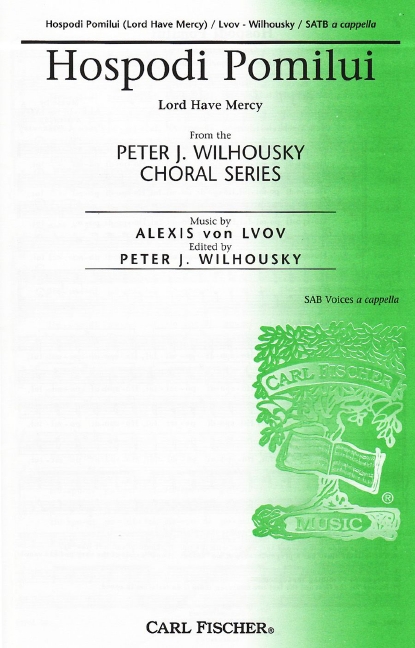 Alexis Von Lvov Hospodi Pomilui&nbsp;&nbsp;Chor&nbsp;&nbsp;Chorpartitur