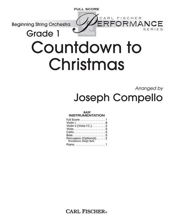 Countdown To Christmas&nbsp;&nbsp;Streichorchester&nbsp;&nbsp;Partitur