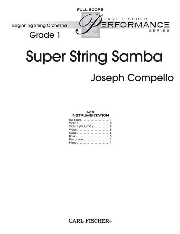 Joseph Compello Super String Samba&nbsp;&nbsp;Streichorchester&nbsp;&nbsp;Partitur
