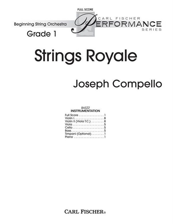 Joseph Compello Strings Royale&nbsp;&nbsp;Streichorchester&nbsp;&nbsp;Partitur