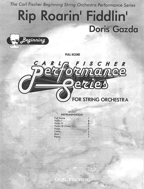 Doris Gazda Rip Roarin' Fiddlin'&nbsp;&nbsp;Streichorchester&nbsp;&nbsp;Partitur