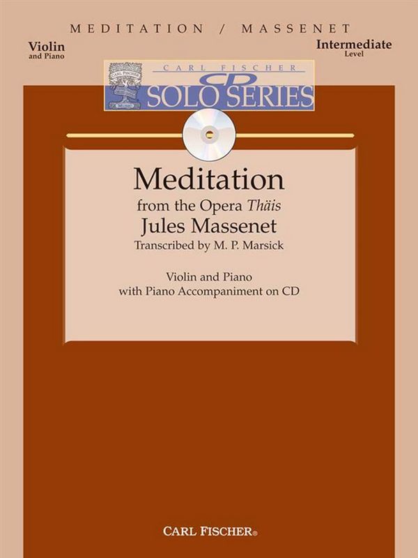 Meditation From The Opera 'Thais' (+mp3-audio)  for violin and piano   