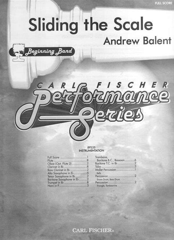Andrew Balent Sliding The Scale&nbsp;&nbsp;Blasorchester&nbsp;&nbsp;Partitur