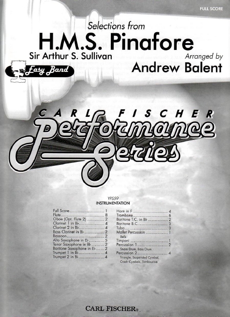 Arthur Sullivan Selections from H.M.S Pianofore&nbsp;&nbsp;Blasorchester&nbsp;&nbsp;Partitur