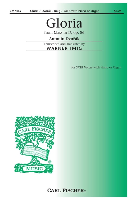 Antonin Dvorak Gloria&nbsp;&nbsp;Chor und Klavier&nbsp;&nbsp;Chorpartitur