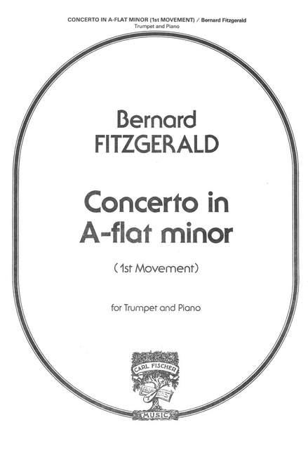 Bernard Fitzgerald Concerto In A Flat Minor - Mvt. I&nbsp;&nbsp;Trompete und Klavier&nbsp;&nbsp;Klavierauszug mit Solostimme