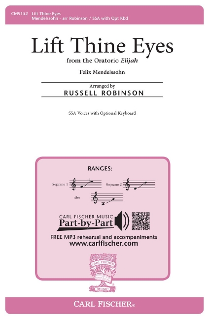 Felix Mendelssohn Lift Thine Eyes&nbsp;&nbsp;Chor&nbsp;&nbsp;Chorpartitur