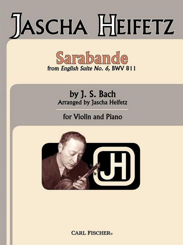 Sarabande from 'English Suite No.6 BWV811'&nbsp;&nbsp;for violin and piano&nbsp;&nbsp;