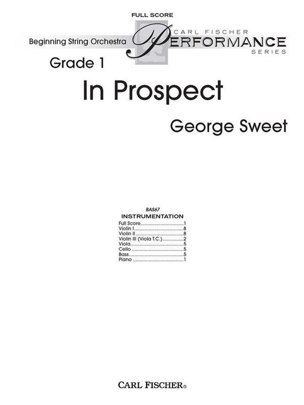 George Sweet In Prospect&nbsp;&nbsp;Streichorchester&nbsp;&nbsp;Partitur