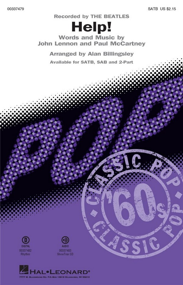 Alan Billingsley, Help!&nbsp;&nbsp;SATB&nbsp;&nbsp;Choral Score