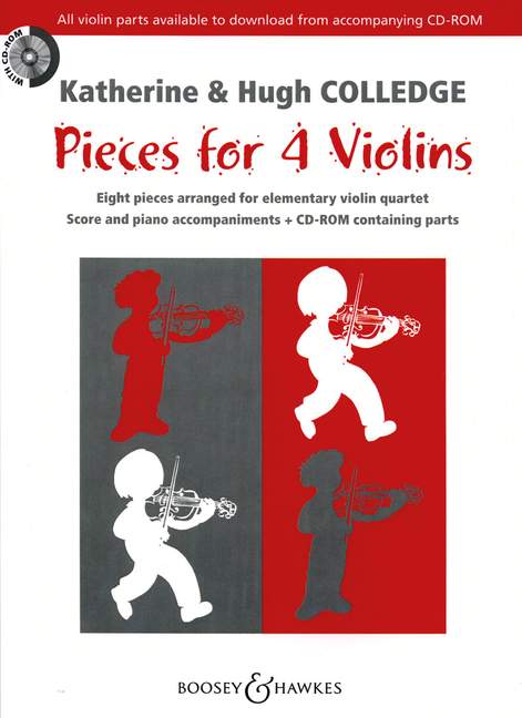 Colledge, Katherine / Colledge, Hugh: Pieces for 4 Violins  (+ CD-ROM)