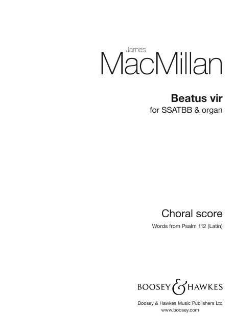 Beatus Vir  für gemischter Chor (SSATBB) und Orgel  Chorpartitur