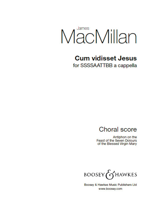 Cum vidisset Jesus  for mixed chorus a cappella  score