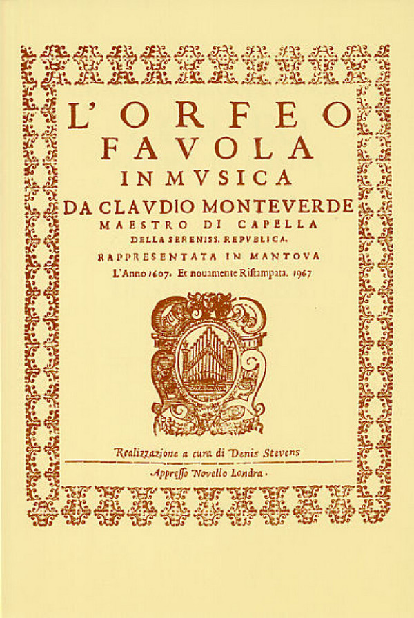 L'Orfeo favola in musica&nbsp;&nbsp;Klavierauszug&nbsp;&nbsp;