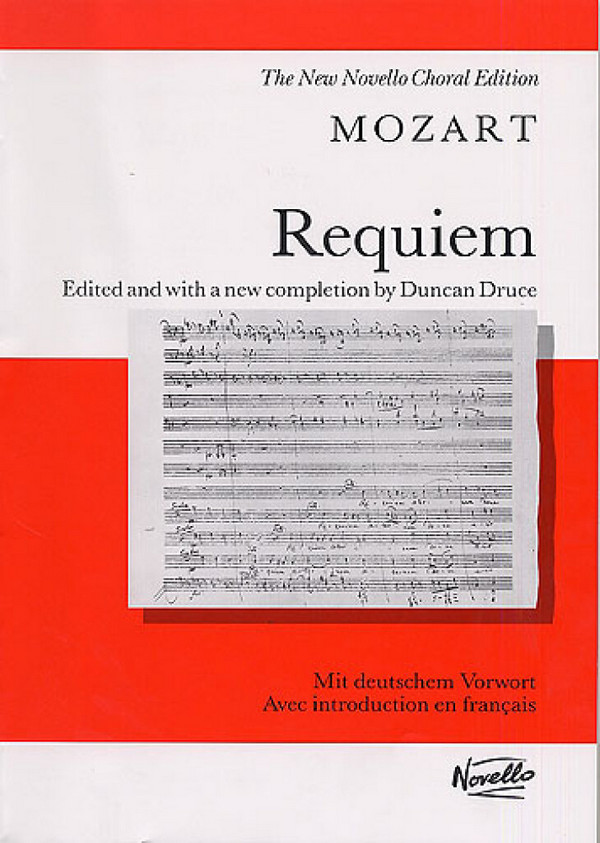 Requiem KV626 for Soli (SATB),&nbsp;&nbsp;chorus and orchestra&nbsp;&nbsp;vocal score