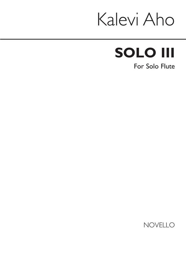 Solo 3 for flute    
