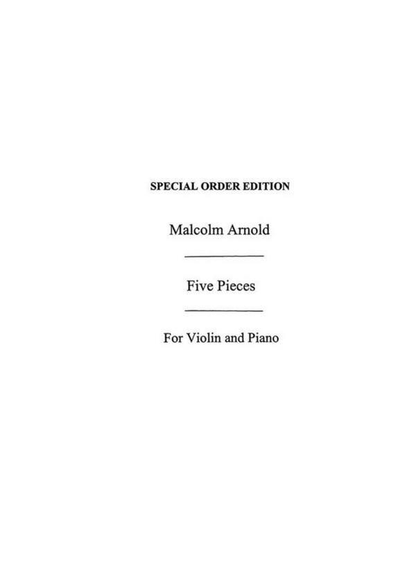5 Pieces  for violin and piano  