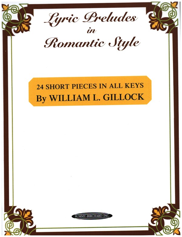 Lyric Preludes in romantic Style&nbsp;&nbsp;for piano&nbsp;&nbsp;